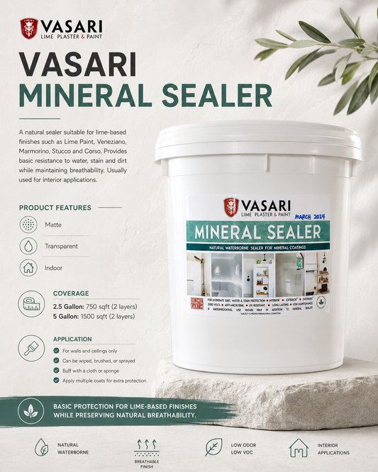 Vasari Mineral Sealer: Basic Protection for Lime-Based Finishes Without Losing Breathability